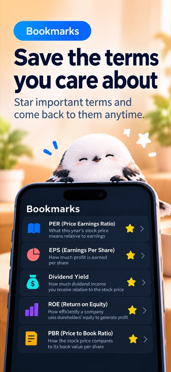 Bookmarks — “Save the terms you care about”